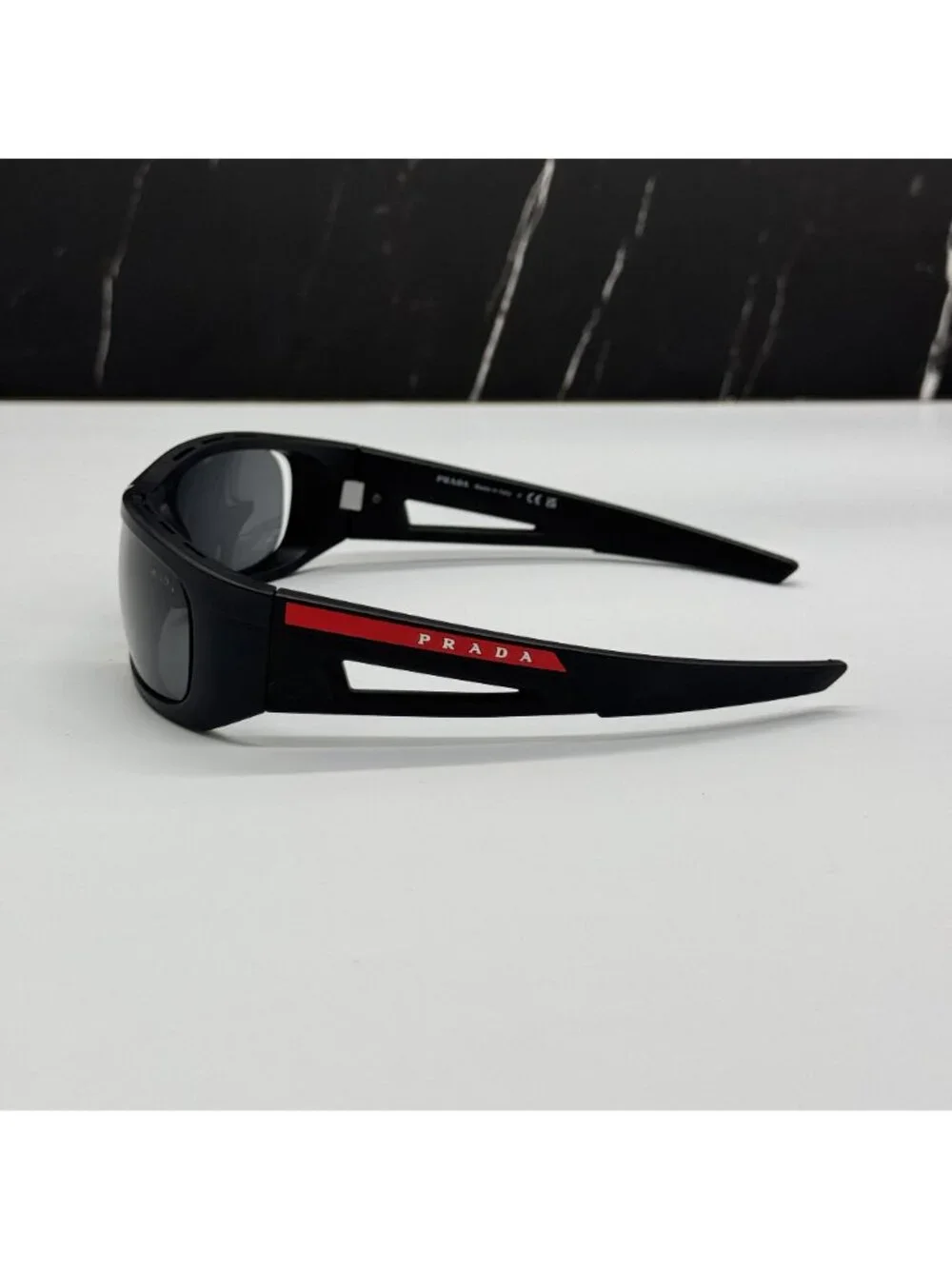 Prada Linea Rossa PS02YS 1BO06F Unisex Black Gray Sport Sunglasses Authentic NEW